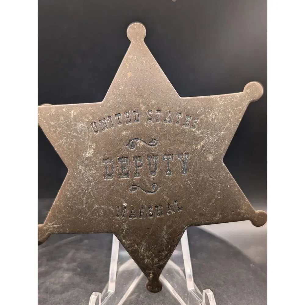 Vintage Sheriff & U.S. Deputy Marshal Badges – Star Style – Set of 2